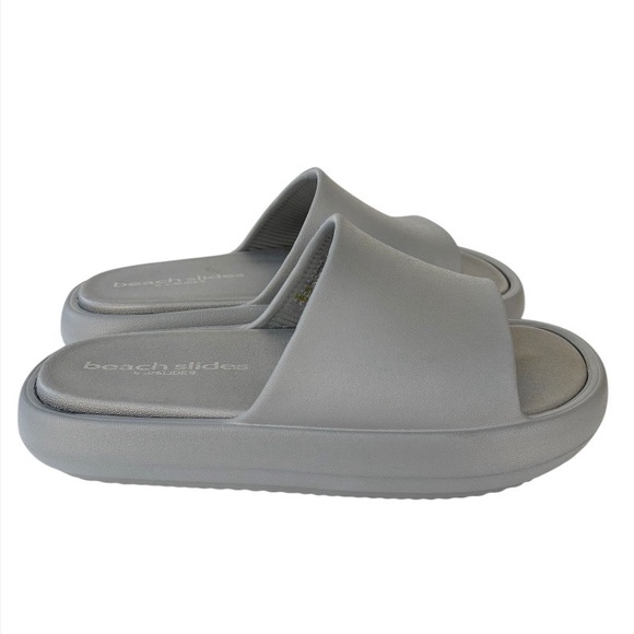Beach Slides by J/Slides SQUISH Grey EVA Sandals Size 11M New - Picture 7 of 9
